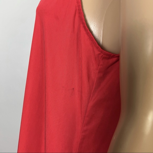 FREE PEOPLE RED TUNIC MIDI SLIP DRESS - Picture 7 of 11